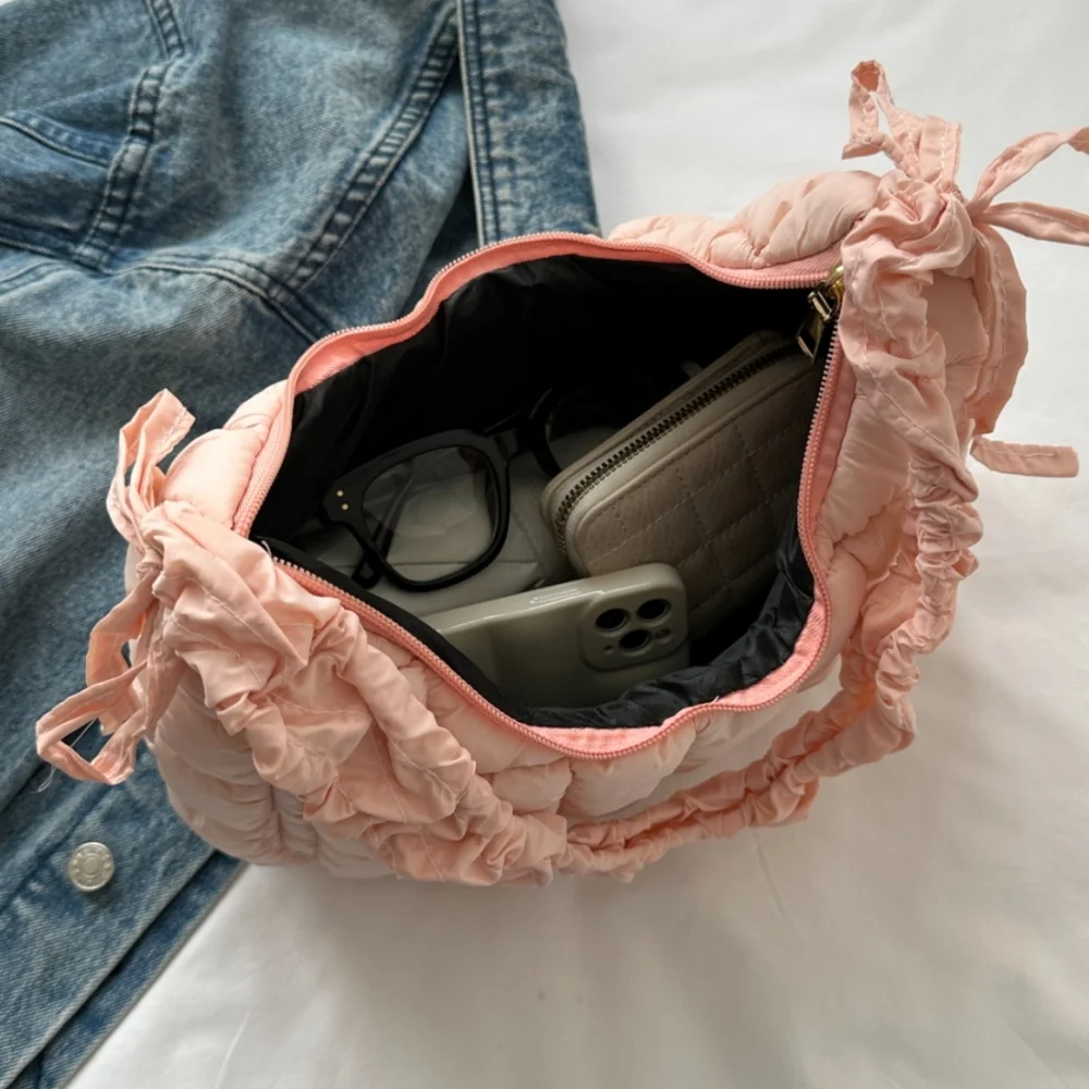 Bubble Bliss Ruched Bag - Blush Pink - Picture 10 of 10